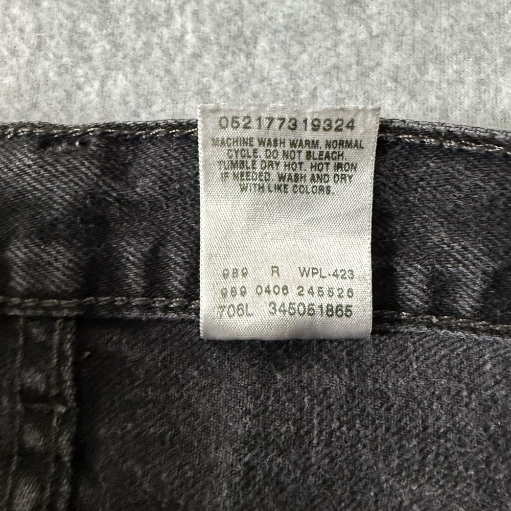 Vintage Levis Shorts Mens 36 Black Denim 505 Y2K Jeans Regular Fit Jorts Biker - Picture 5 of 8